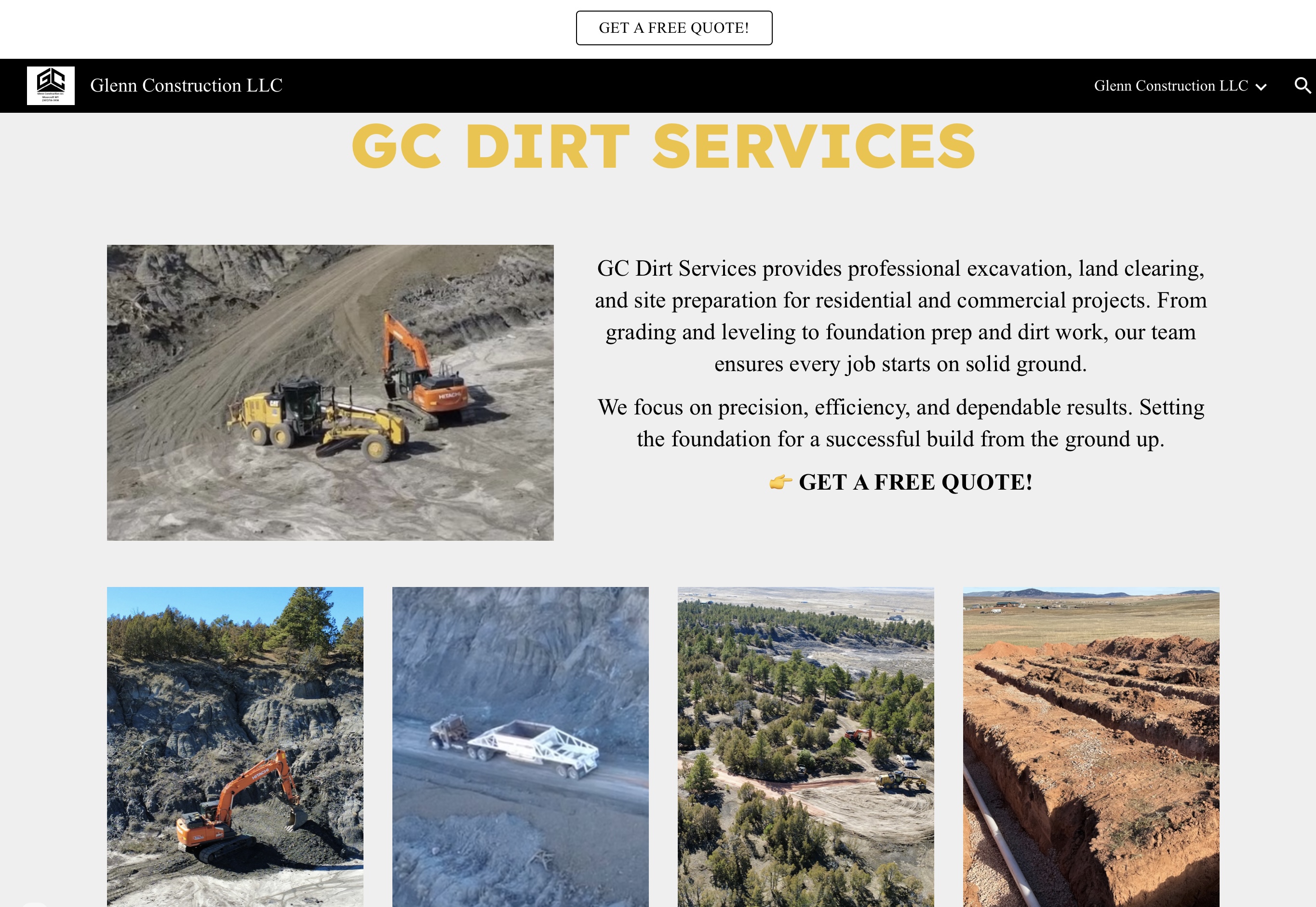 Glenn Construction Website